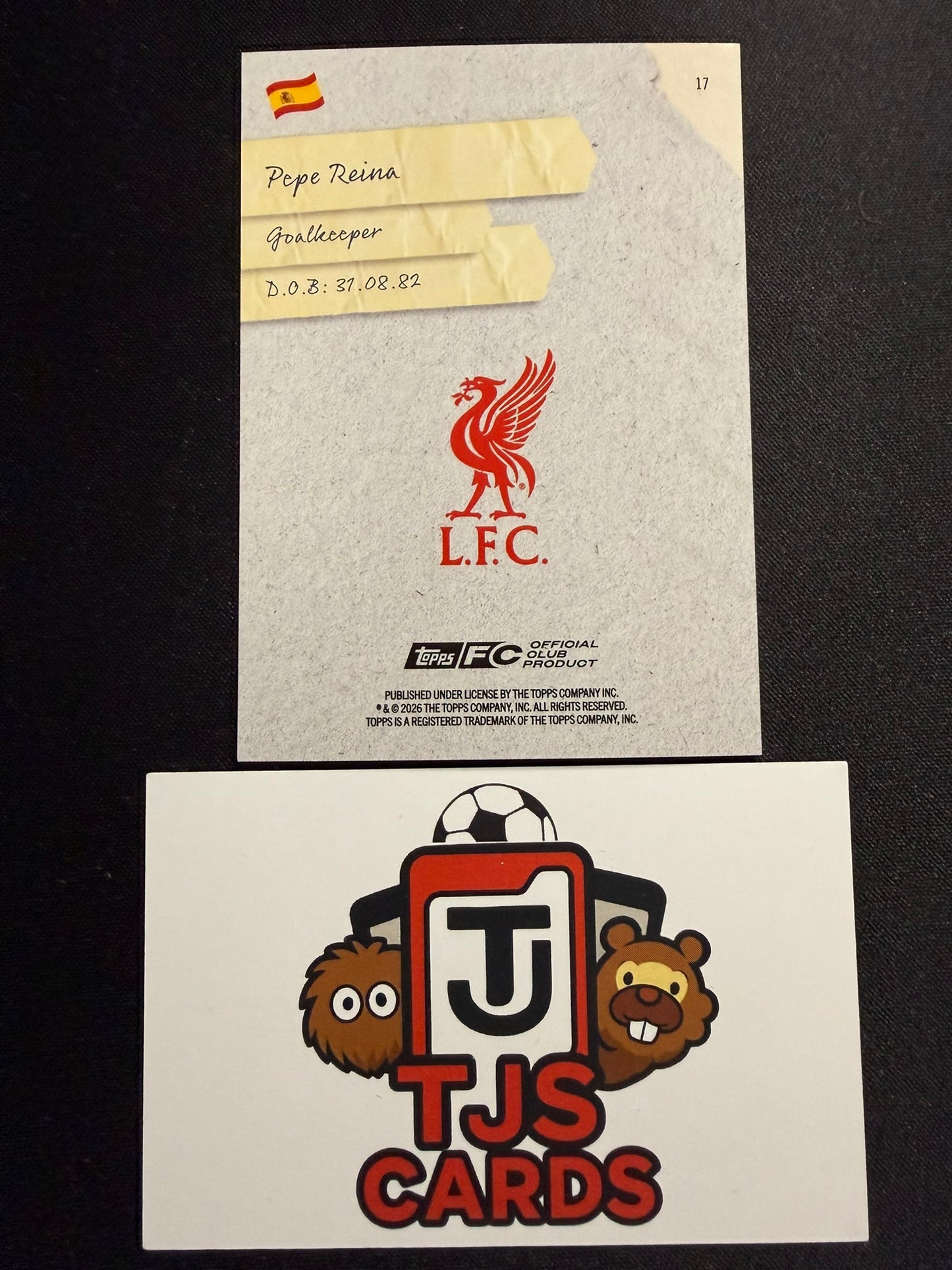 Pepe Reina - Blue /150 - TOPPS Liverpool Focus 2025/26