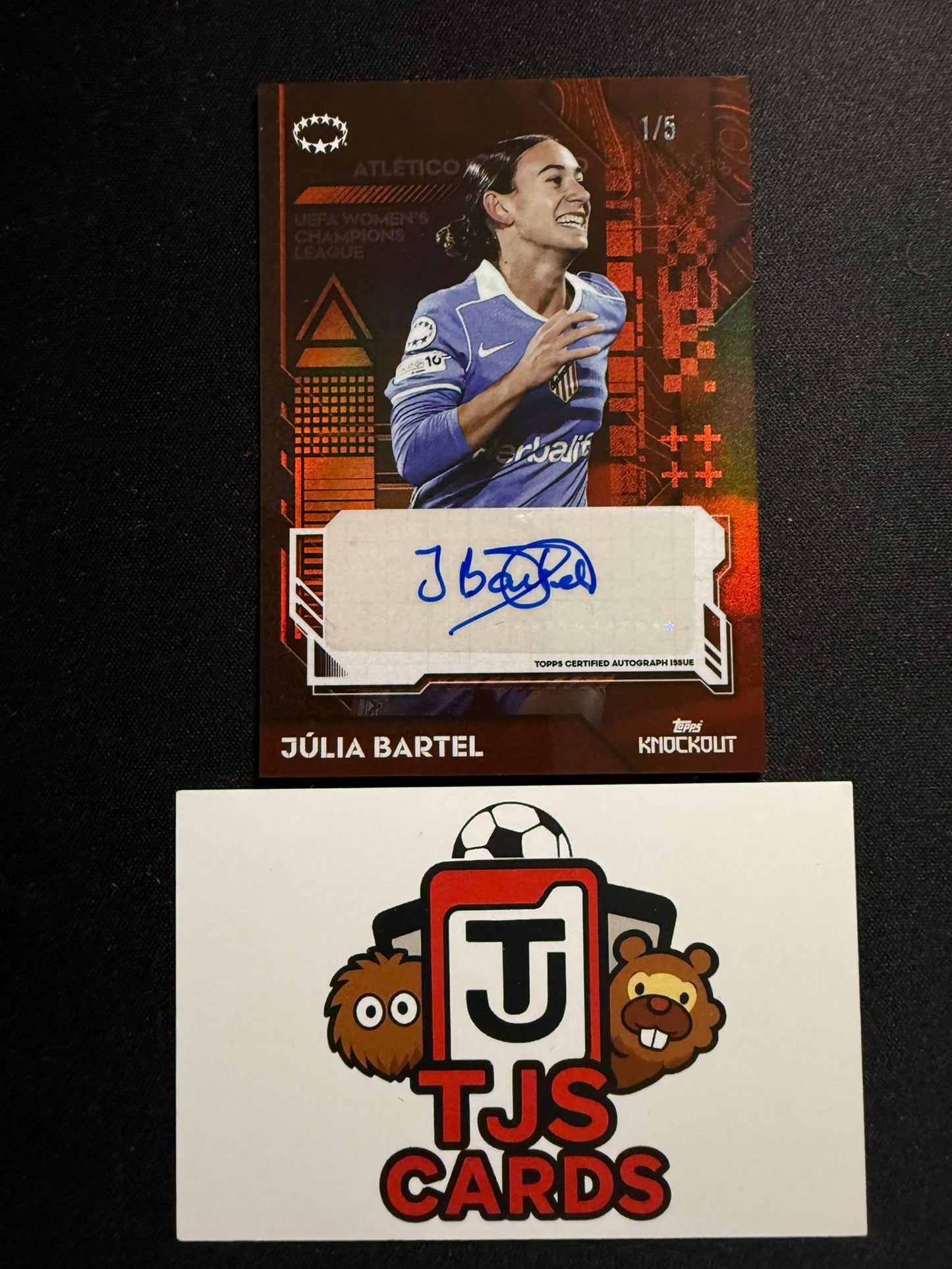 Julia Bartel - Red Auto /5 - TOPPS UWCL Knockout 2025/26