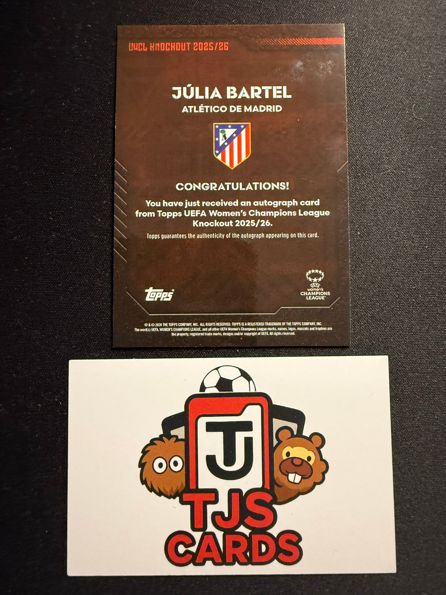 Julia Bartel - Red Auto /5 - TOPPS UWCL Knockout 2025/26