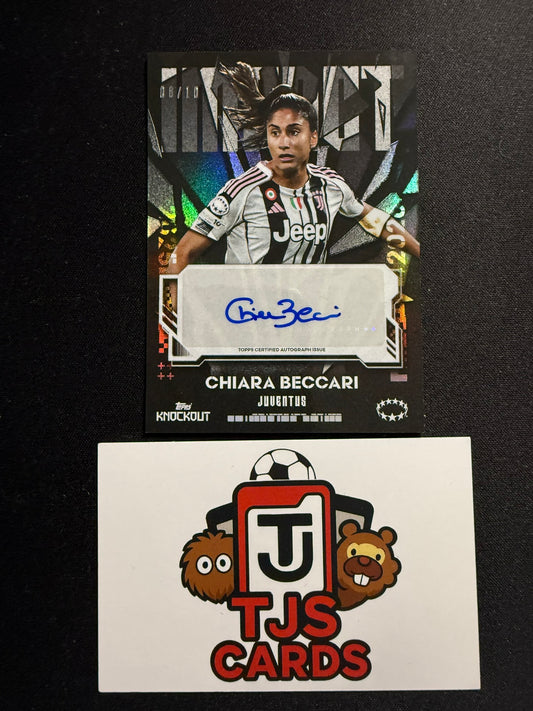 Chiara Beccari - Black Auto /10 - TOPPS UWCL Knockout 2025/26