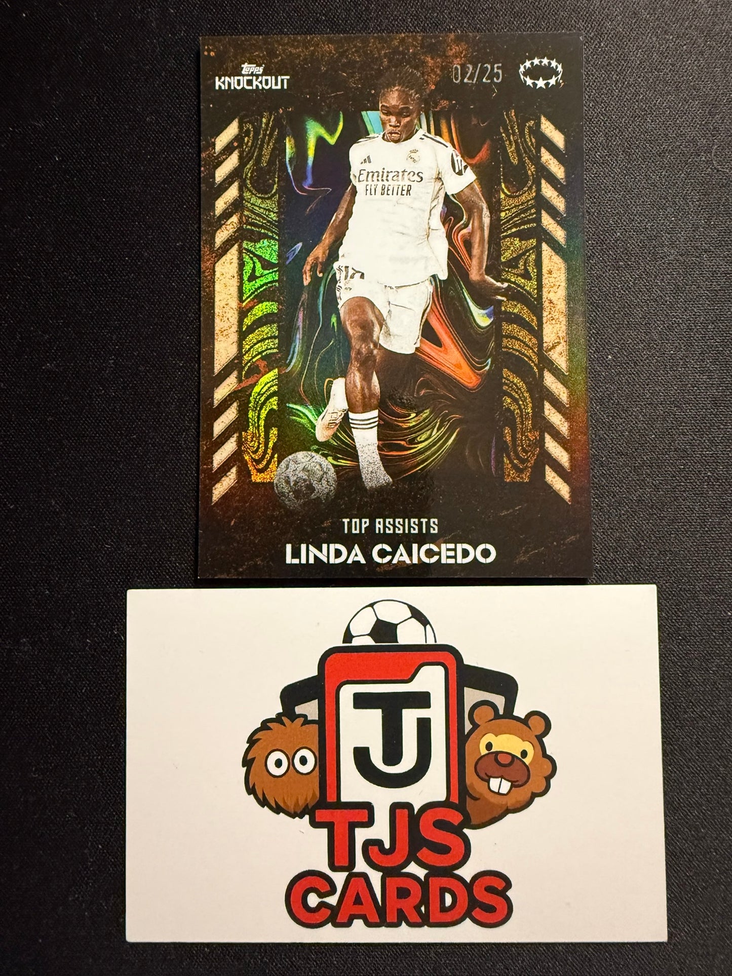 Linda Caicedo - Orange /25 - TOPPS UWCL Knockout 2025/26