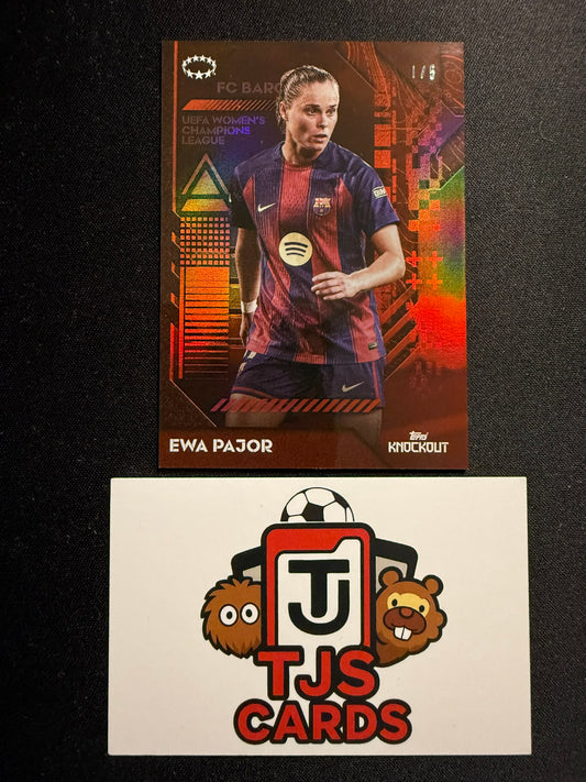 Ewa Pajor - Red /5 - TOPPS UWCL Knockout 2025/26