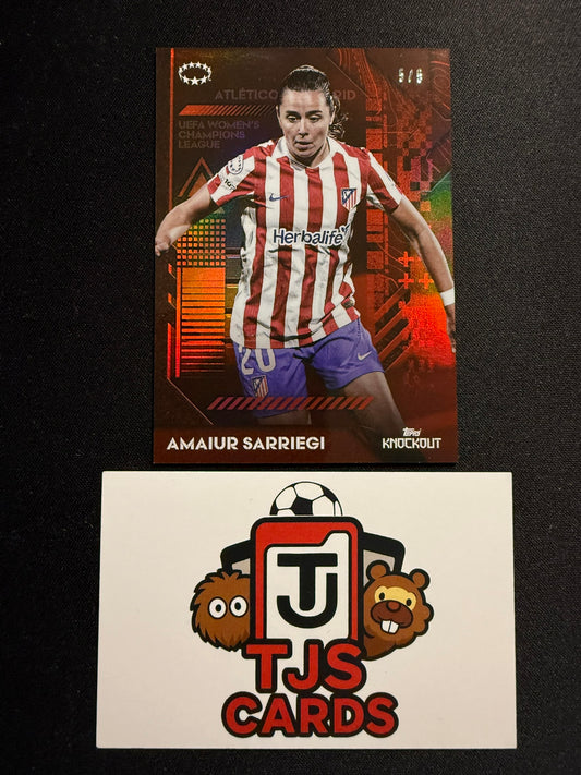 Amaiur Sarriegi - Red /5 - TOPPS UWCL Knockout 2025/26