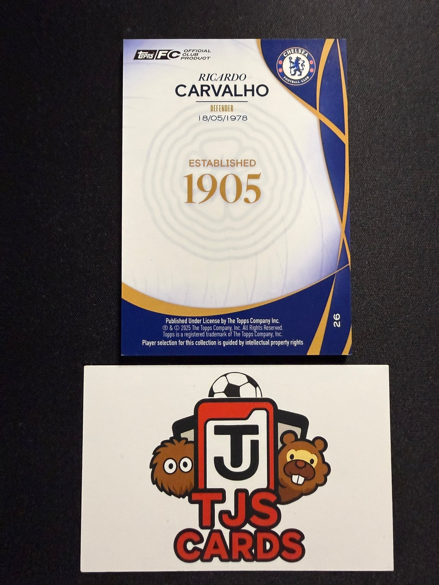 Ricardo Carvalho - TOPPS Chelsea Lineage 120th Anniversary