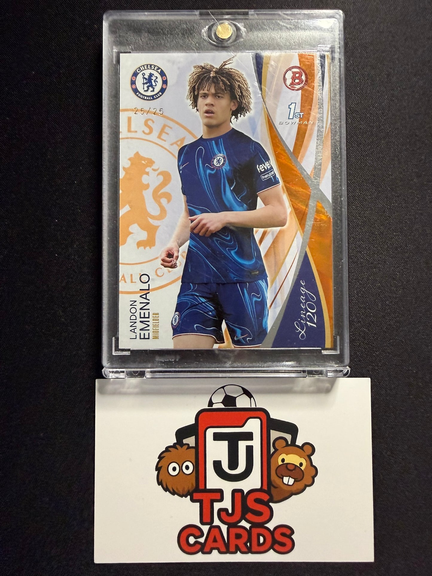 Landon Emenalo - 1st Bowman Orange /25 - TOPPS Chelsea Lineage 120th Anniversary
