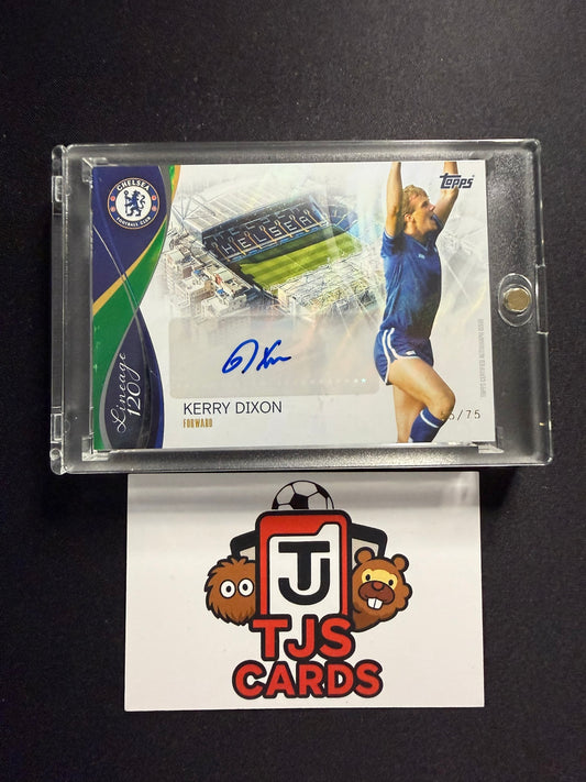 Kerry Dixon - Green Auto /75 - TOPPS Chelsea Lineage 120th Anniversary