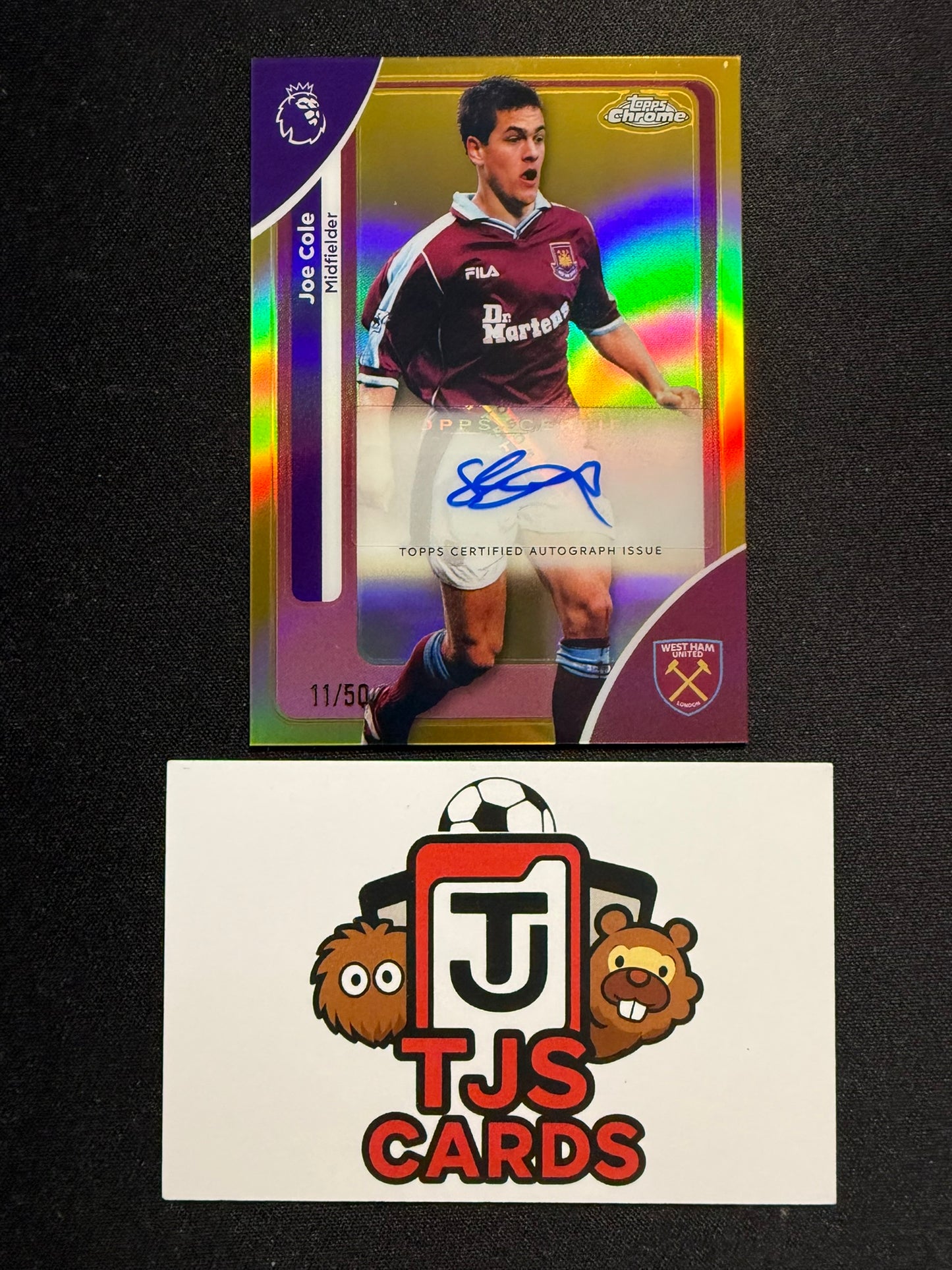 Joe Cole - Gold Auto /50 - TOPPS Chrome Premier League 2026