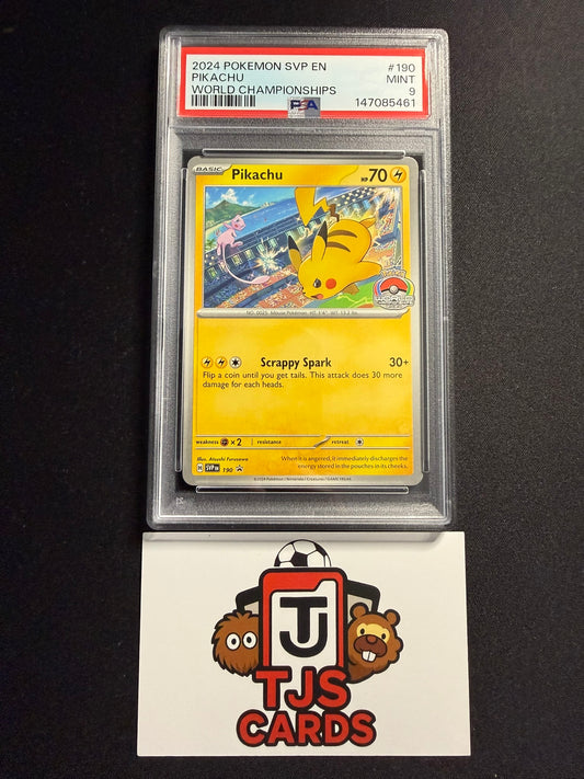 Pikachu - PSA 9 - World Championships Black Star Promo 190 - Pokemon