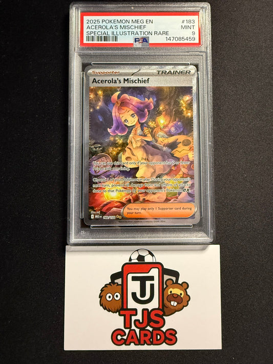 Acerola's Mischief - PSA 9 - Mega Evolutions 183/132 - Pokemon