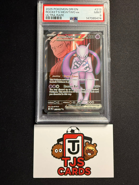 Team Rocket's Mewtwo ex - PSA 9 - Destined Rivals 213/182 - Pokemon