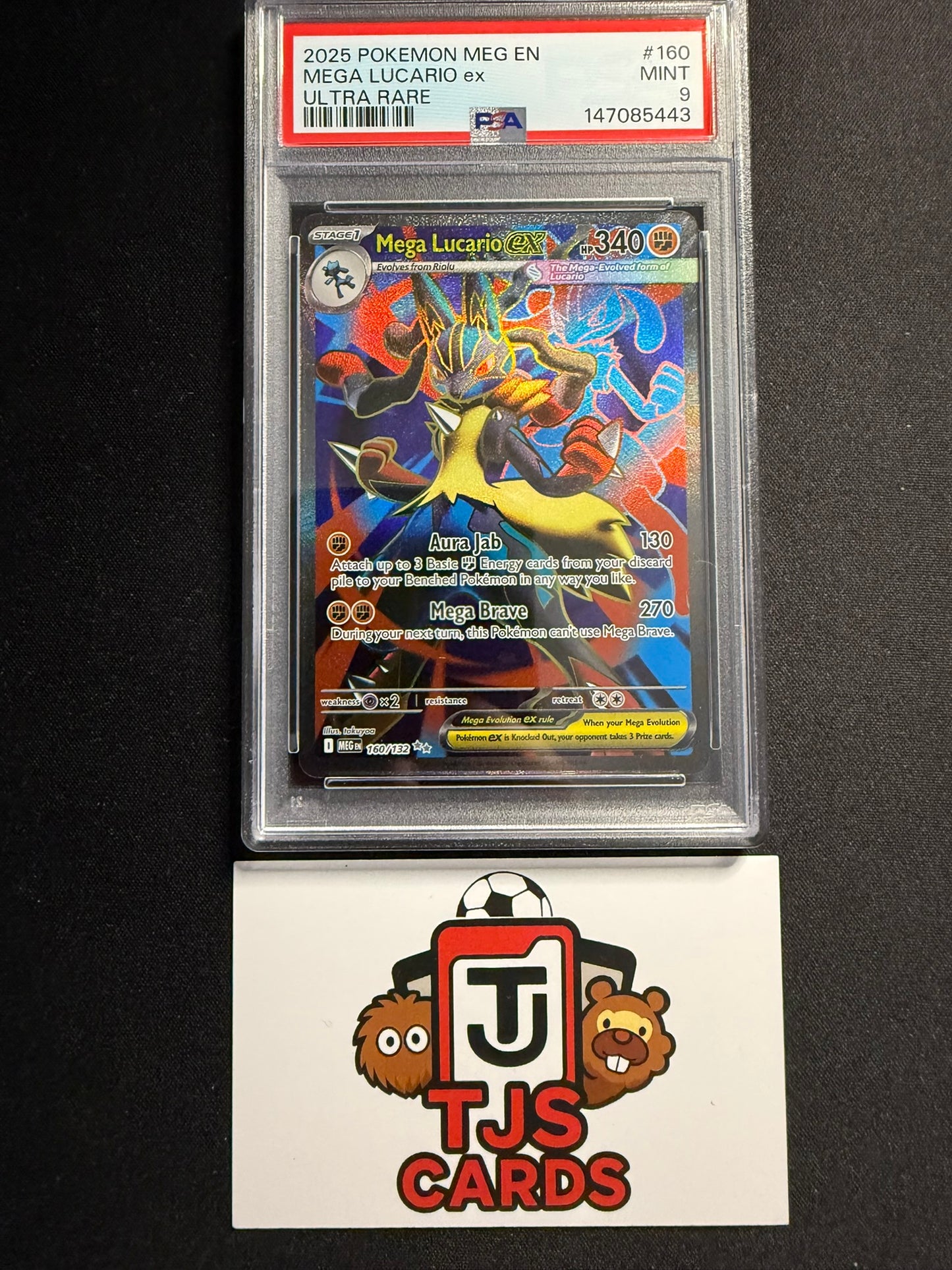 Mega Lucario ex - PSA 9 - Mega Evolutions 160/132 - Pokemon
