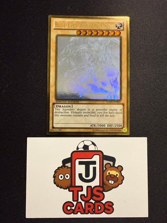 Blue-Eyes White Dragon - Gold Ghost Rare Limited Edition GLD5-EN001 - LP - YuGiOh