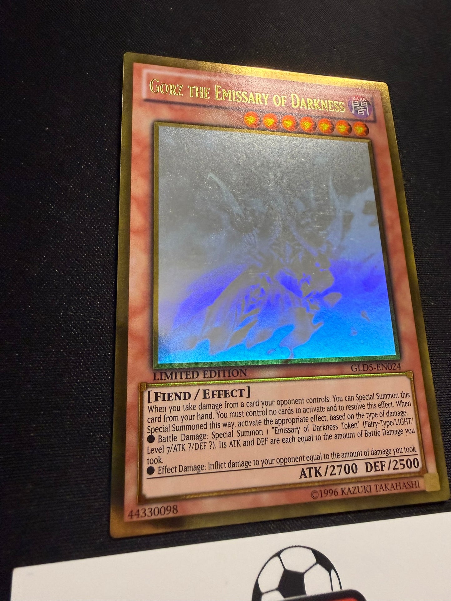 Gorz The Emissary Of Darkness - Gold Ghost Rare Limited Edition GLD5-EN024 - YuGiOh