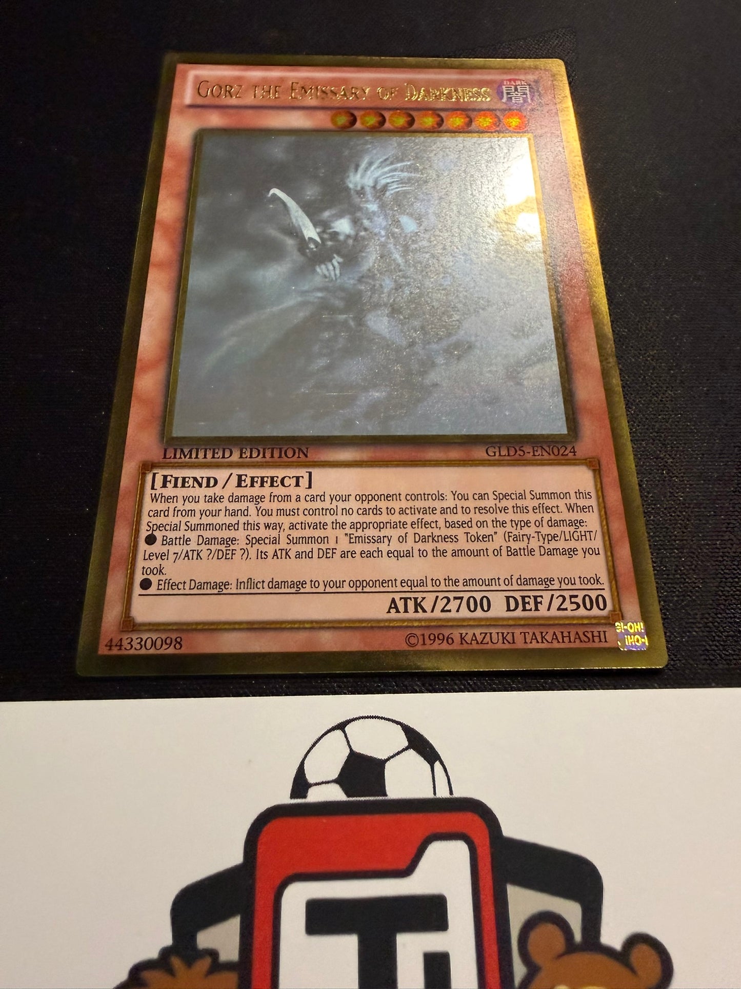 Gorz The Emissary Of Darkness - Gold Ghost Rare Limited Edition GLD5-EN024 - YuGiOh