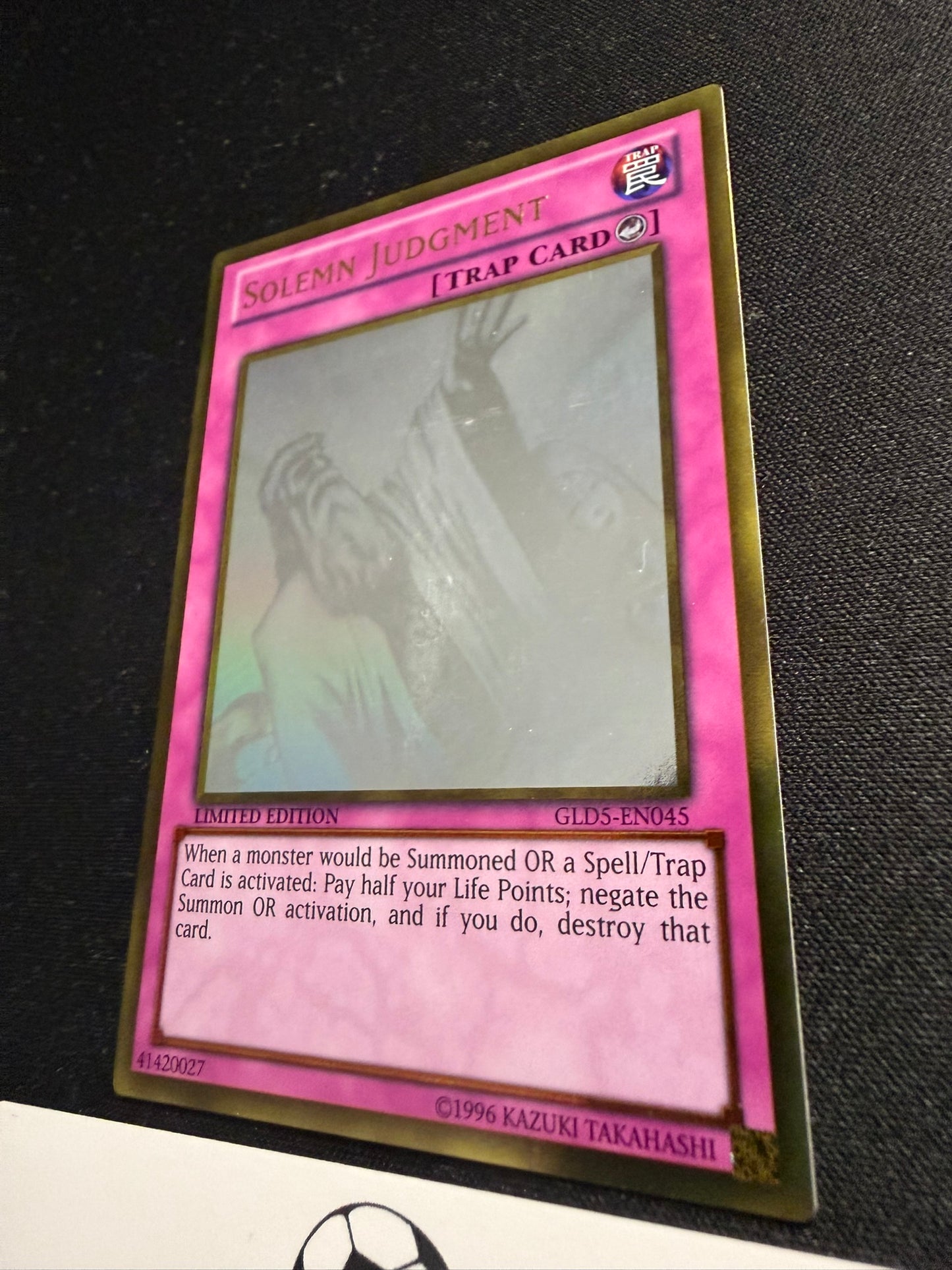 Solemn Judgment - Gold Ghost Rare Limited Edition GLD5-EN045 - YuGiOh