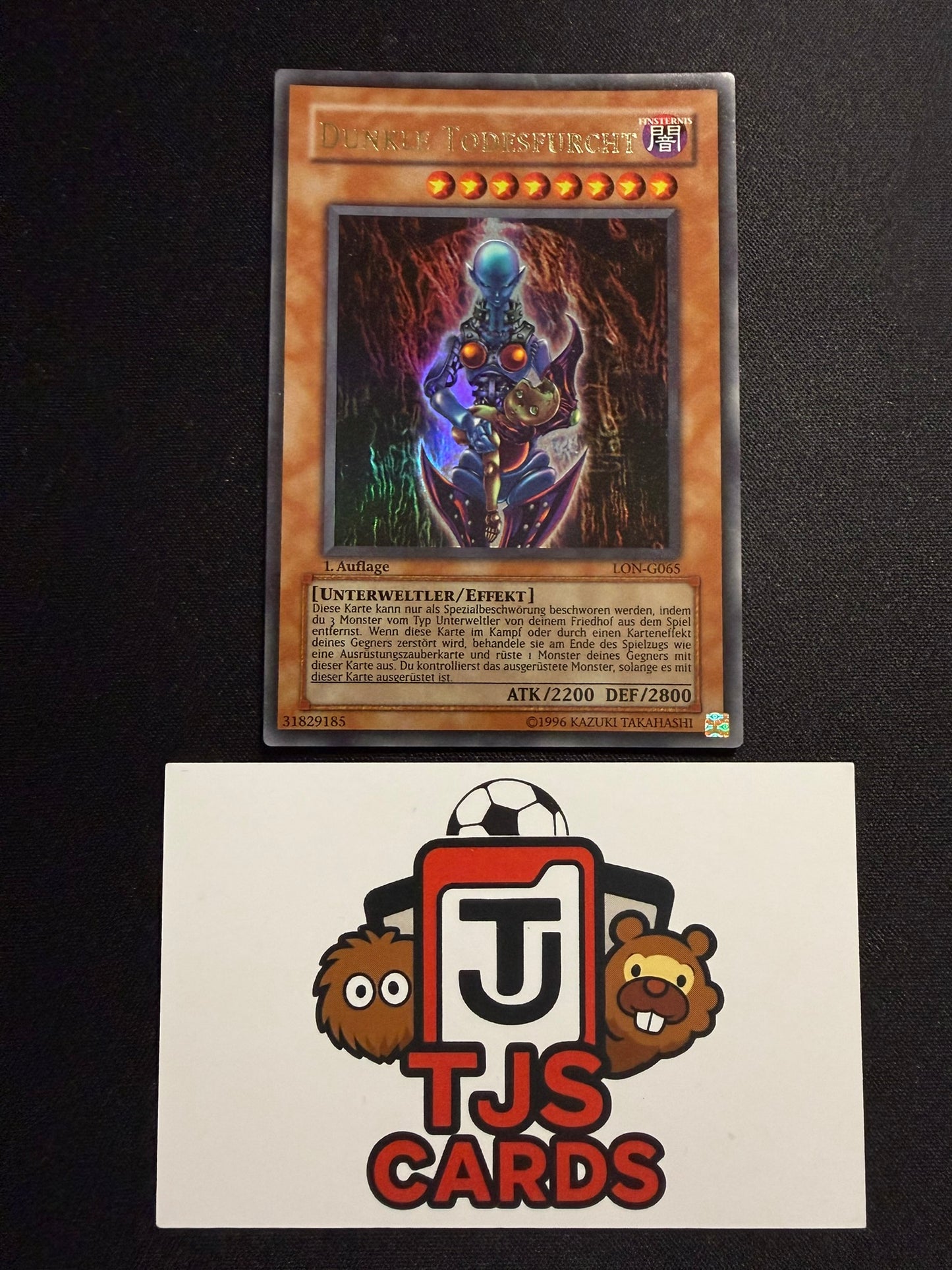 Dark Necrofear - Ultra Rare 1st Edition LON-G065 - LP - German - YuGiOh