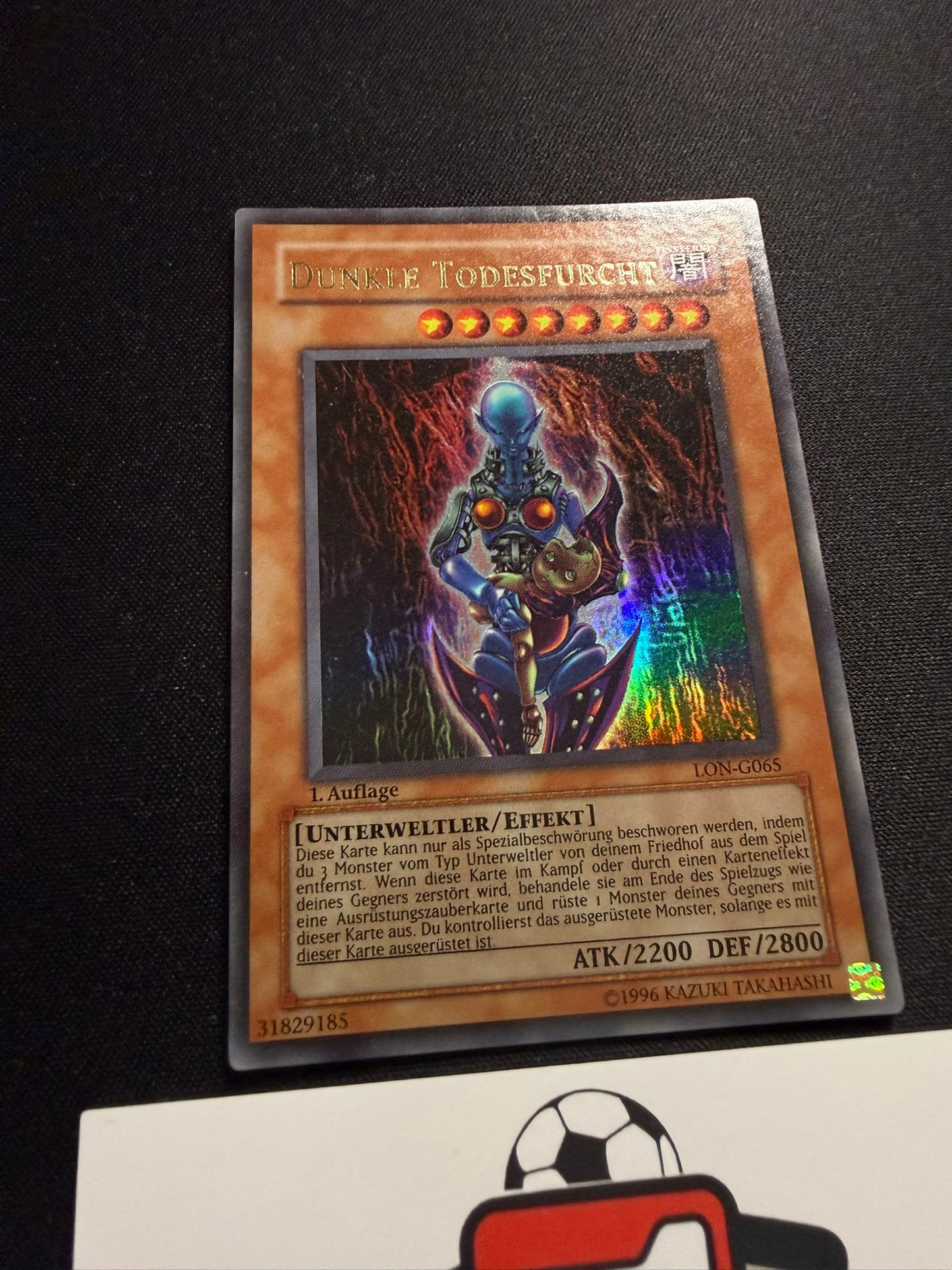 Dark Necrofear - Ultra Rare 1st Edition LON-G065 - LP - German - YuGiOh
