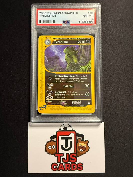 Tyranitar - PSA 8 - Non-Holo Aquapolis 40/147 - Pokemon