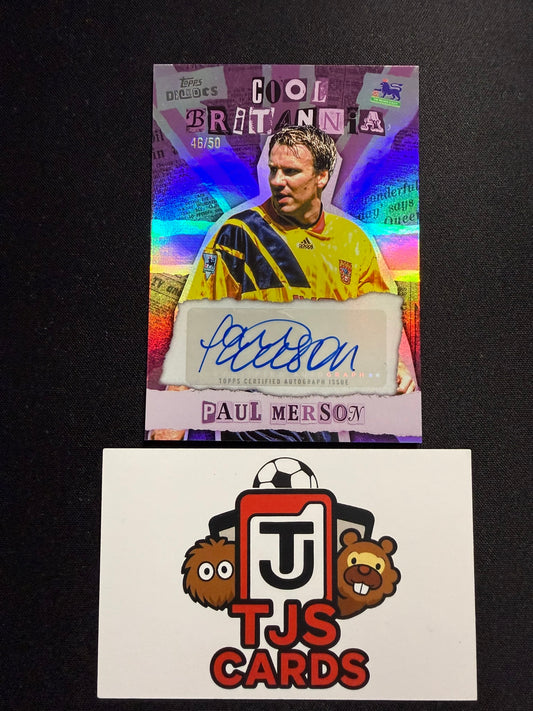 Paul Merson - Purple Auto /50 - TOPPS Decades Premier League 1990's