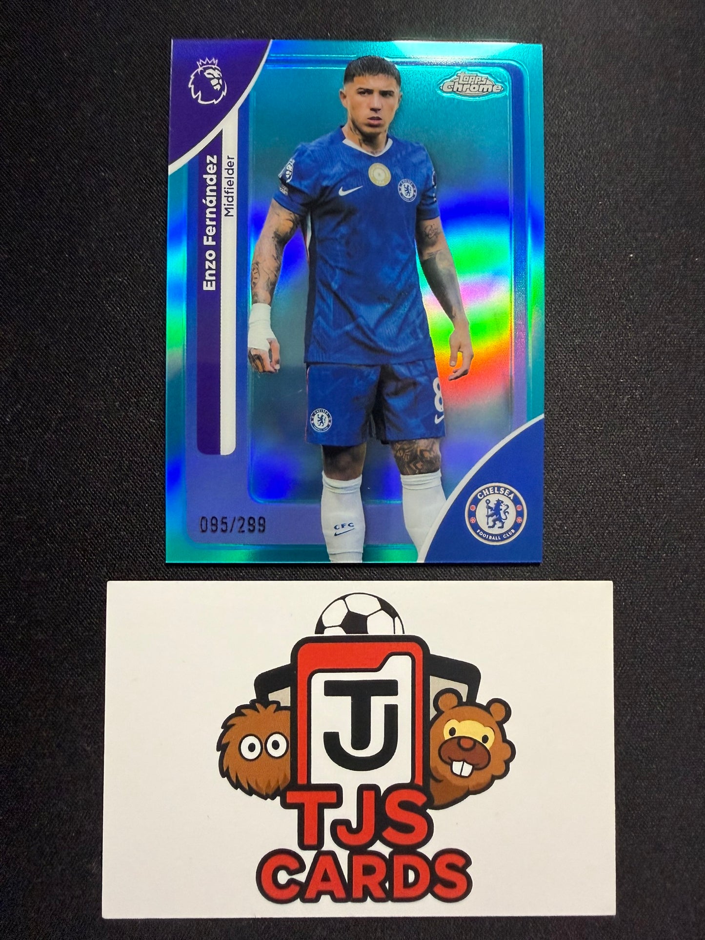 Enzo Fernandez - Teal /299 - TOPPS Chrome Premier League 2026