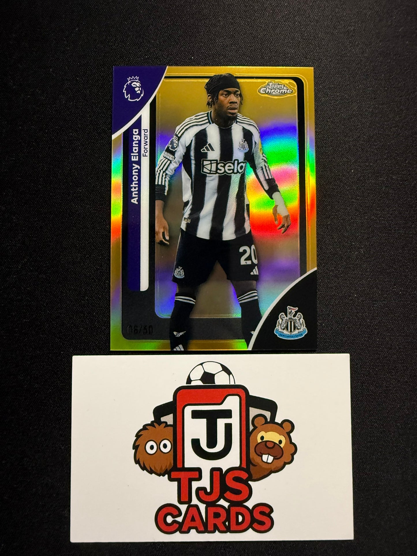 Anthony Elanga - Gold /50 - TOPPS Chrome Premier League 2026