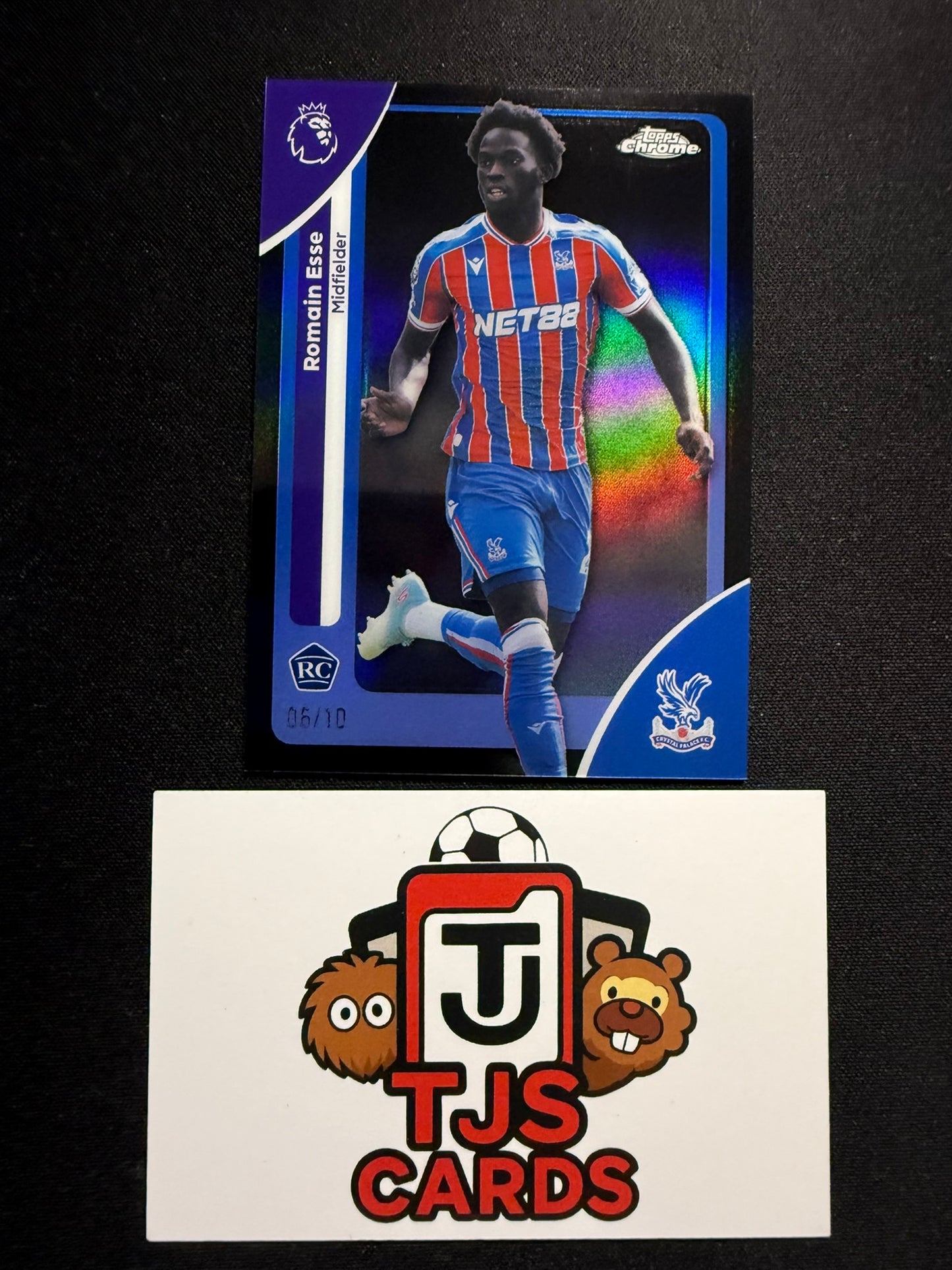 Romain Esse - Rookie Black /10 - TOPPS Chrome Premier League 2026