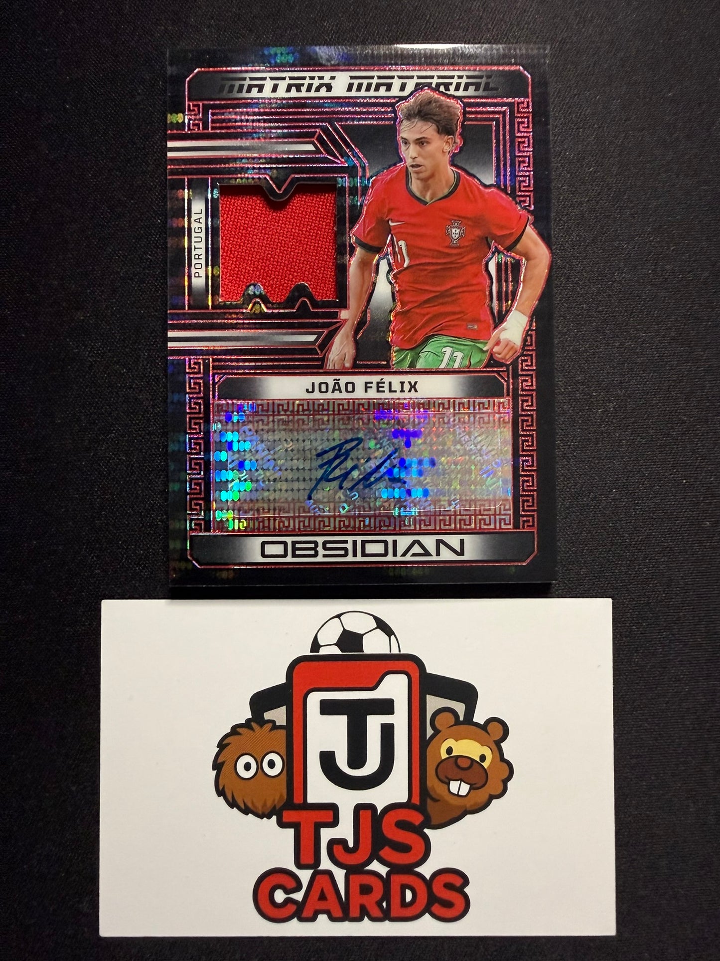 Joao Felix - Red Pulsar Patch Auto /10 - Panini Obsidian 2023/24