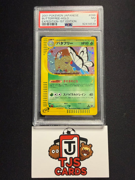 Butterfree - PSA 7 - Japanese Holo Expedition 098/128 - Pokemon