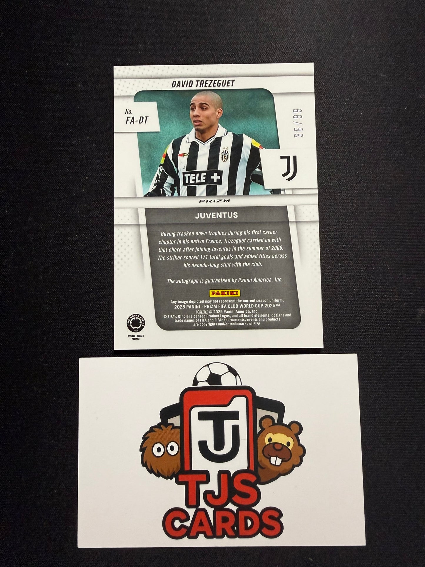 David Trezeguet - Silver Auto /99 - Panini Prizm Club World Cup 2025