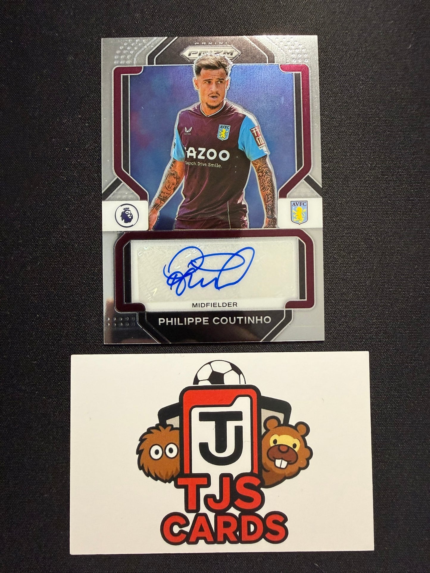 Philippe Coutinho - Auto - Panini Prizm Premier League 2022/23