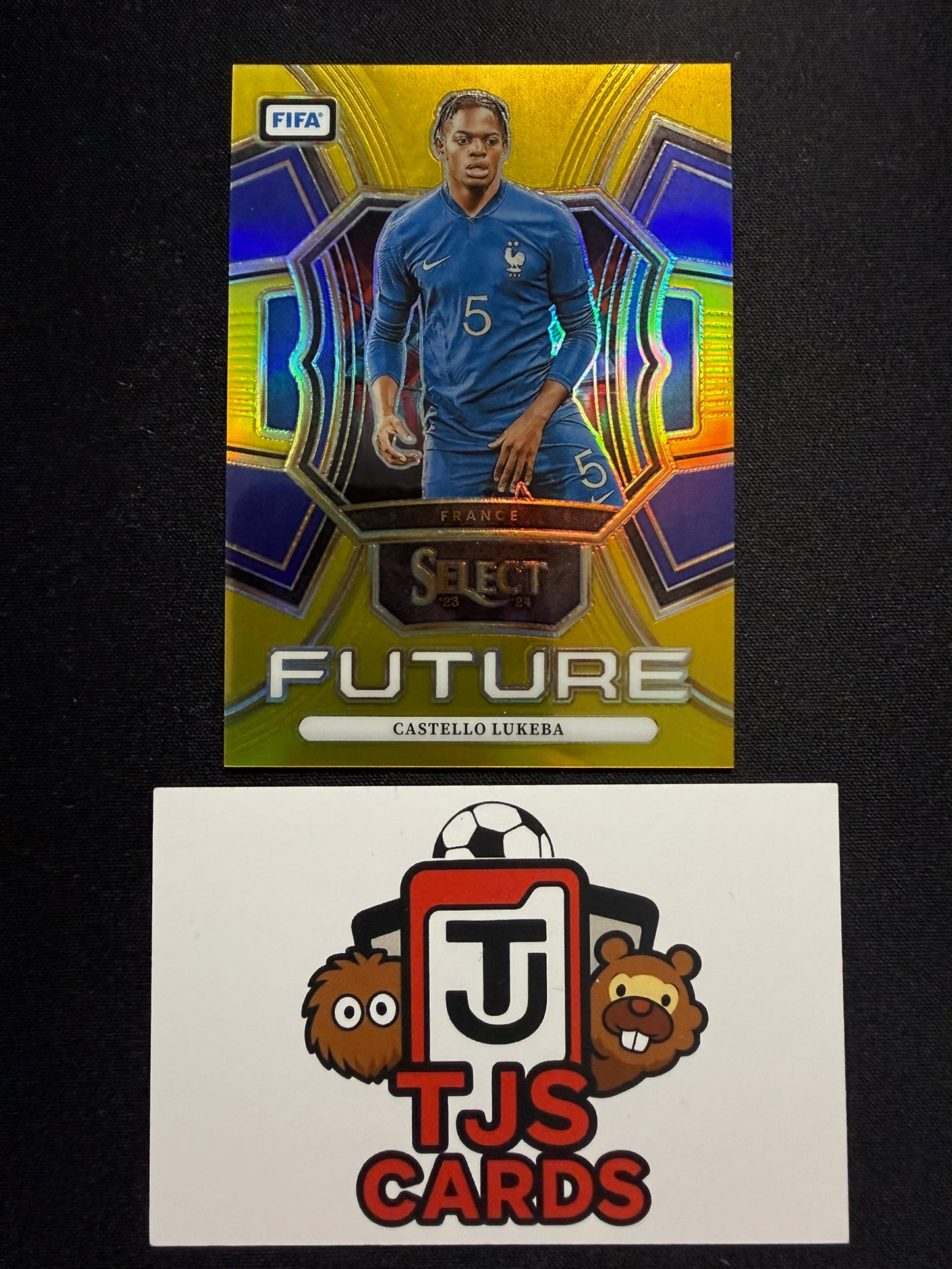 Castello Lukeba - Gold Future /10 - Panini Select FIFA 2023/24