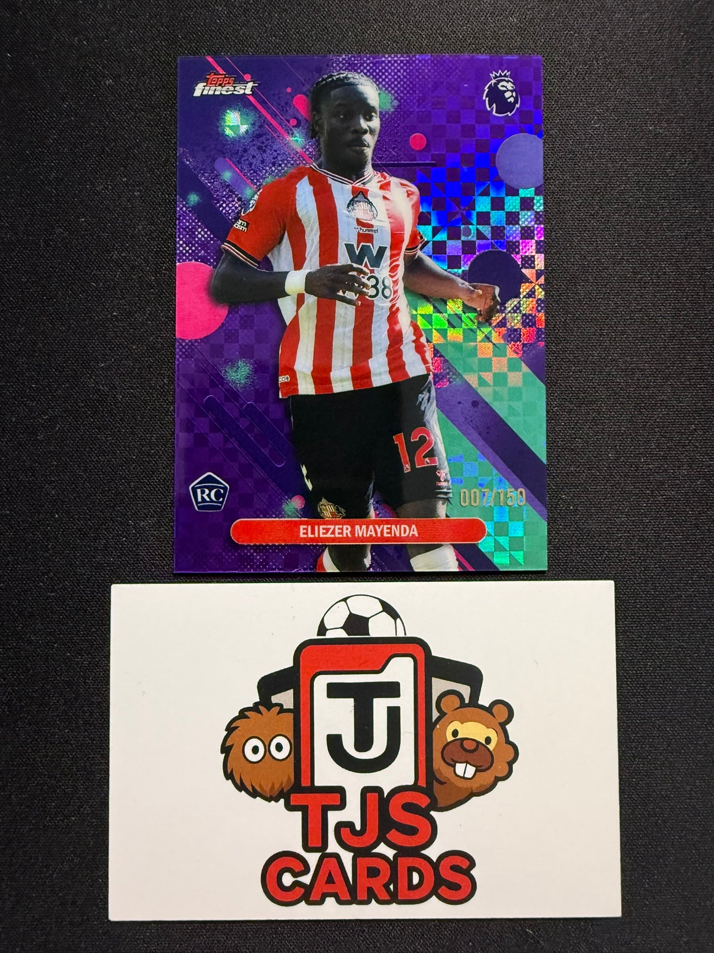 Eliezer Mayenda - Rookie Purple Checkerboard /150 - TOPPS Finest Premier League 2026