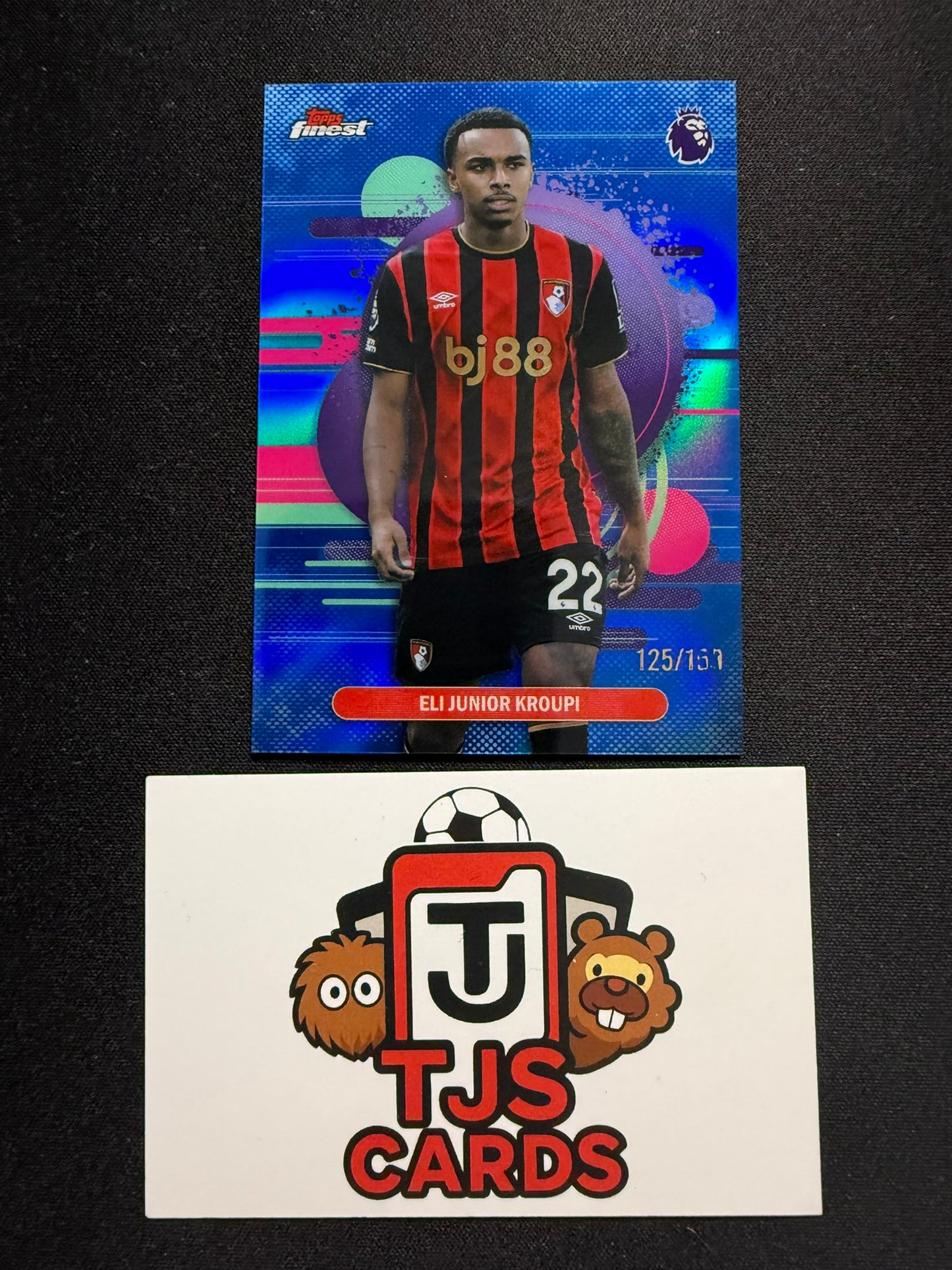 Eli Junior Kroupi - Blue /150 - TOPPS Finest Premier League 2026