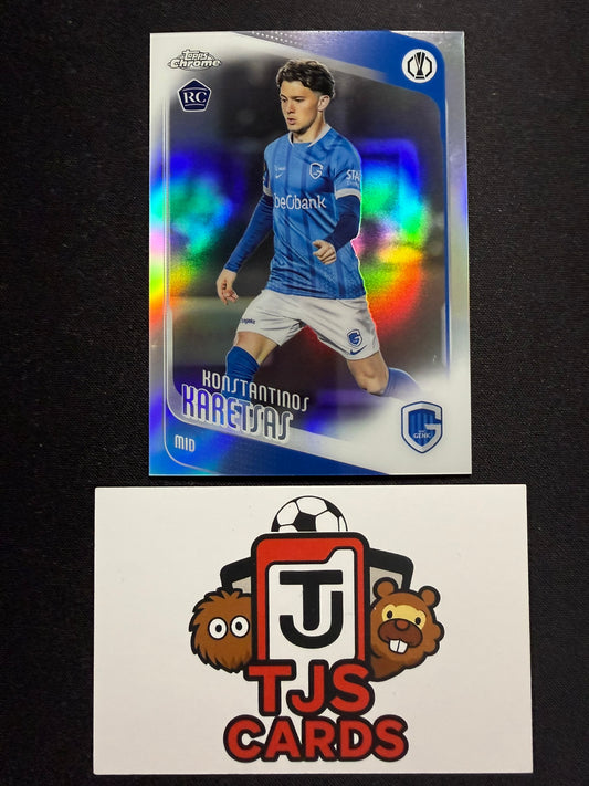 Konstantinos Karetsas - Rookie Refractor - TOPPS Chrome UCC 2025/26