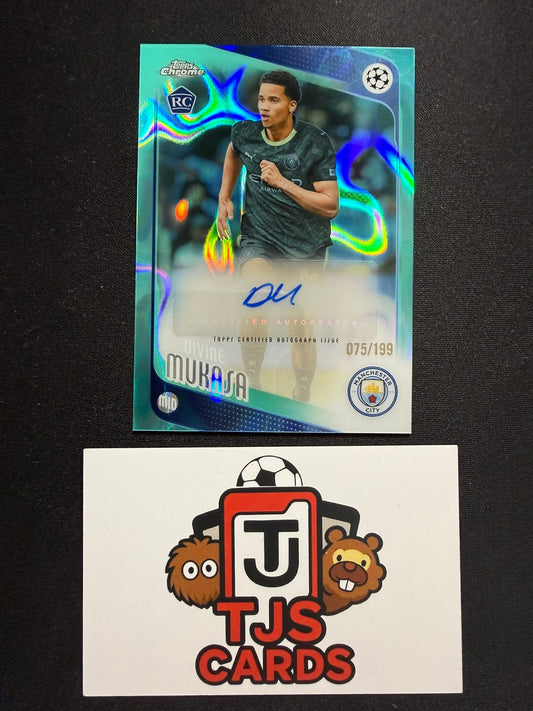 Divine Mukasa - Rookie Aqua Lava Auto /199 - TOPPS Chrome UCC 2025/26