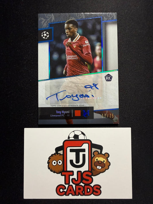 Trey Nyoni - Rookie Auto /75 - TOPPS Museum UCC 2024/25