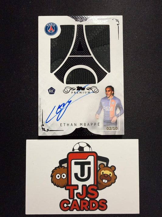 Ethan Mbappe - Rookie Eiffel Tower Auto /10 - TOPPS PSG Premium 2023/24
