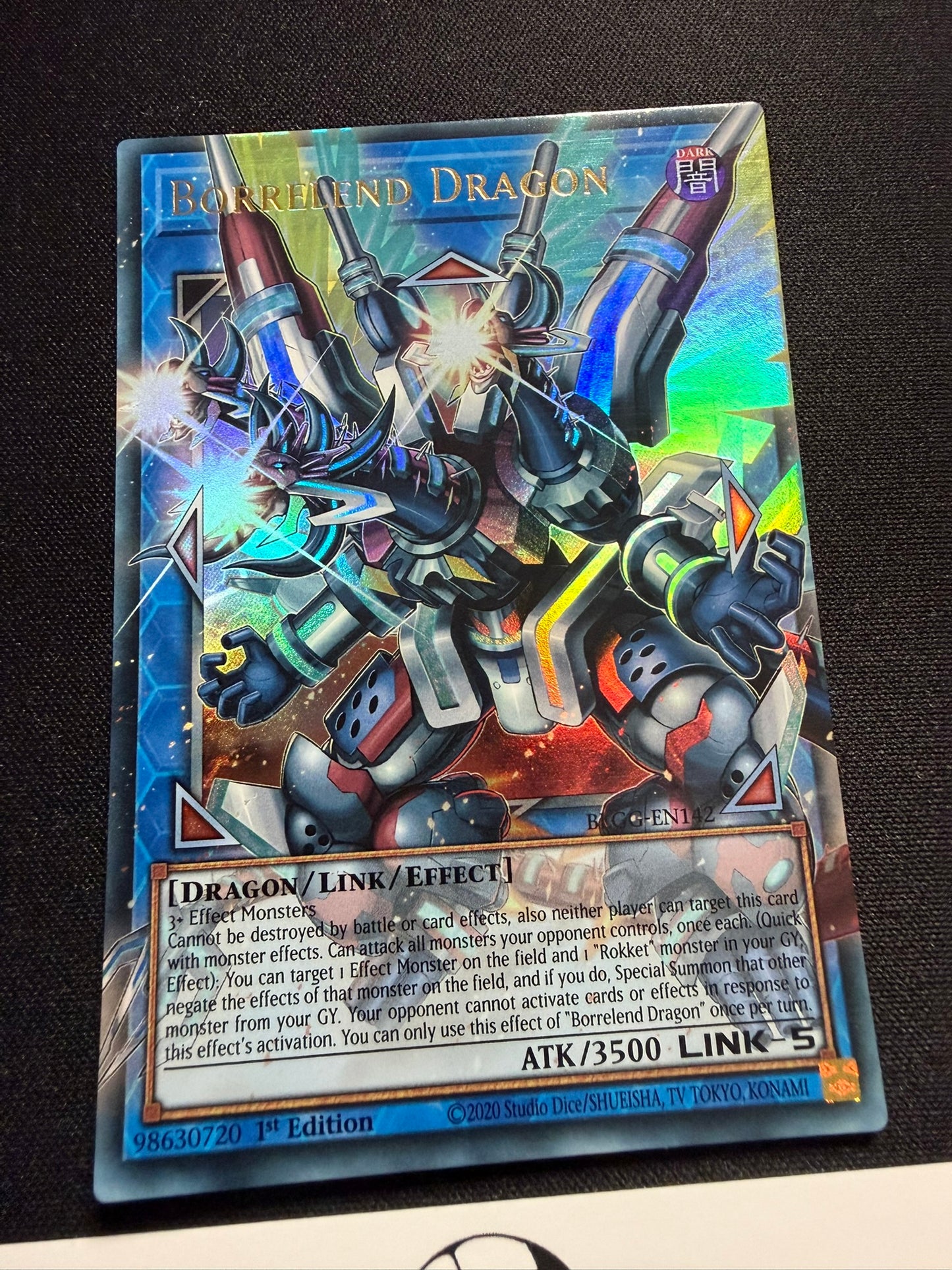Borrelend Dragon - Extended Art Ultra Rare 1st Edition BLGG-EN142 - YuGiOh