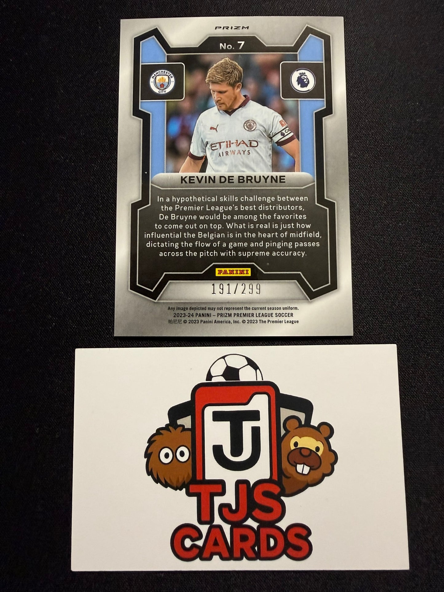 Kevin De Bruyne - Blue /299 - Panini Prizm Premier League 2023/24