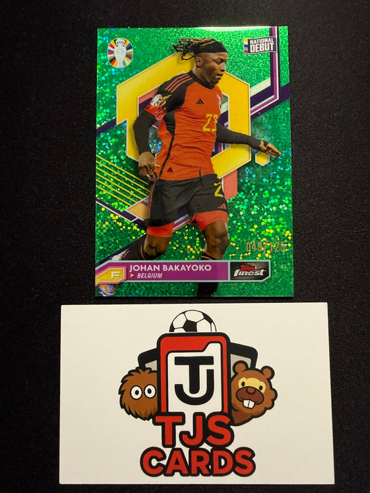 Johan Bakayoko - National Debut Green Speckle /125 - TOPPS Finest Road To EURO 2024
