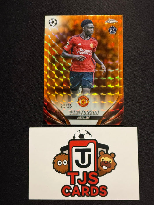 Omari Forson - Rookie Orange Geometric /25 - TOPPS Chrome UCC 2023/24