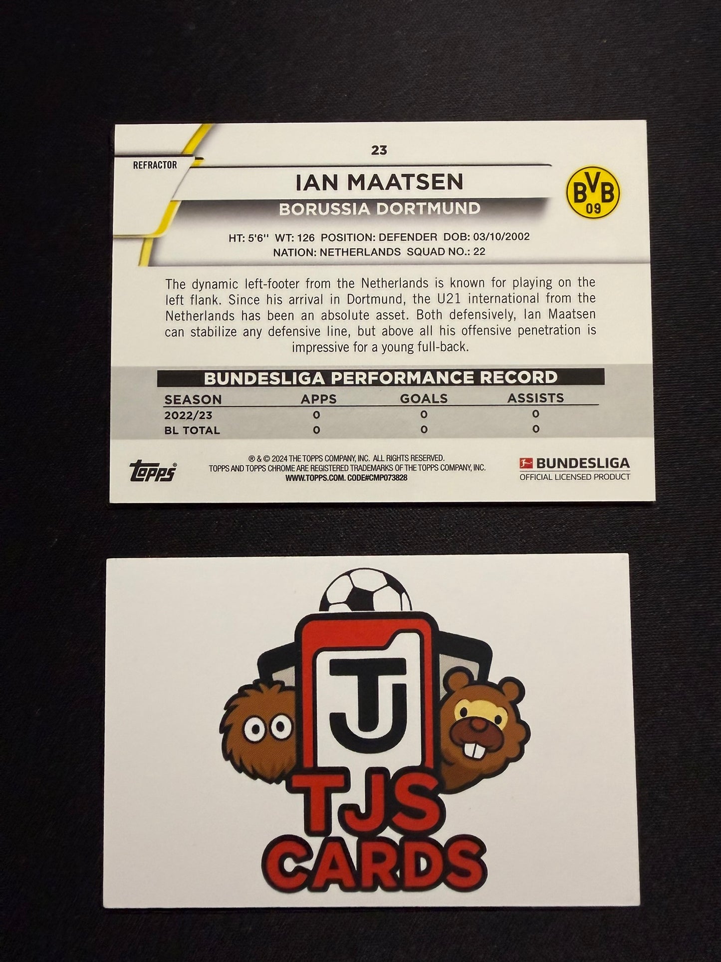 Ian Maatsen - Rookie Pulsar /225 - TOPPS Bundesliga Chrome 2023/24