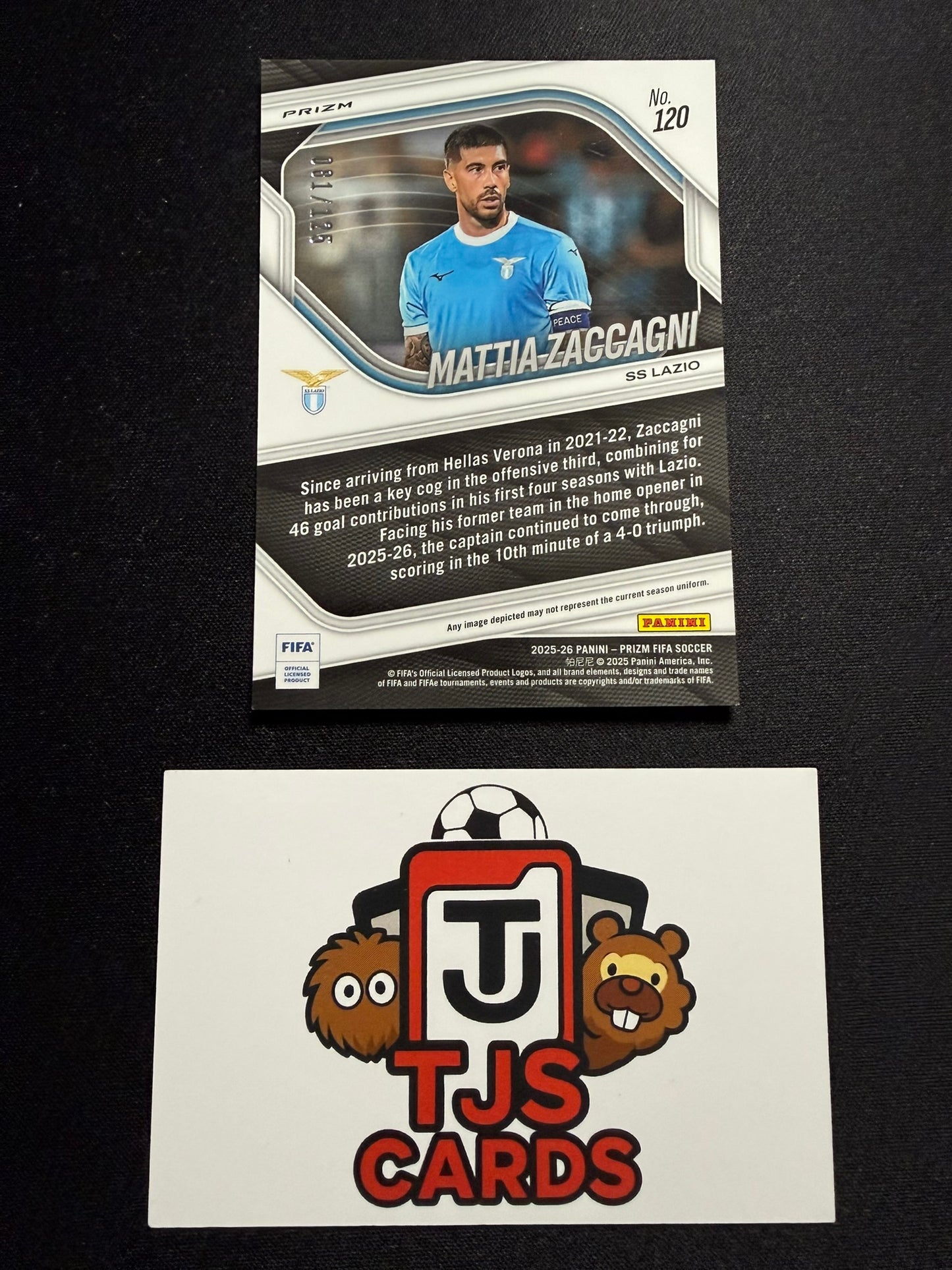 Mattia Zaccagni - Orange /125 - Panini Prizm FIFA 2025/26