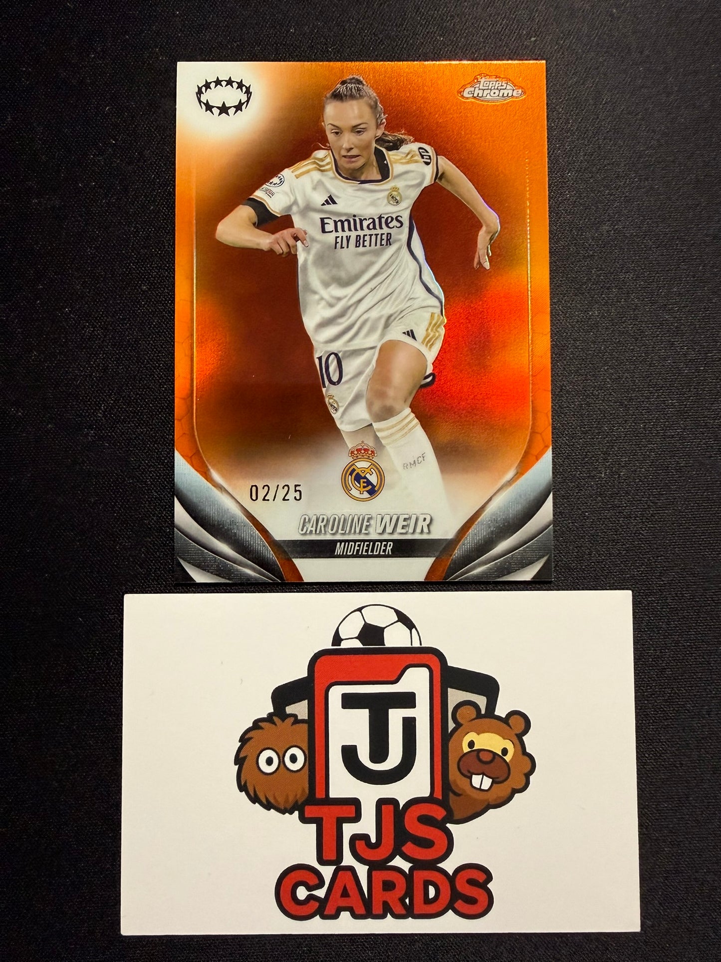 Caroline Weir - Orange /25 - TOPPS Chrome UWCL 2023/24