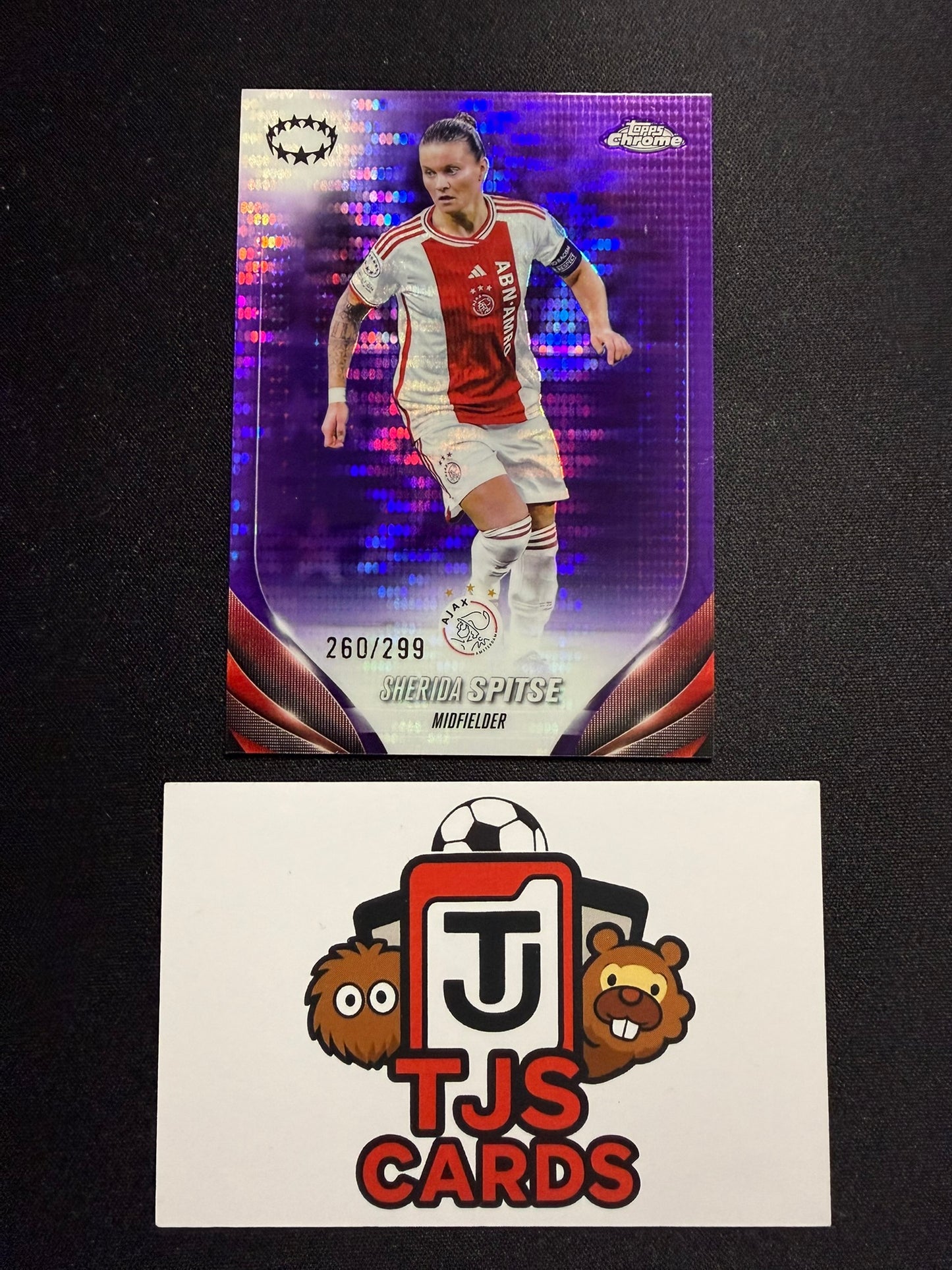 Sherida Spitse - Purple Pulsar /299 - TOPPS Chrome UWCL 2023/24