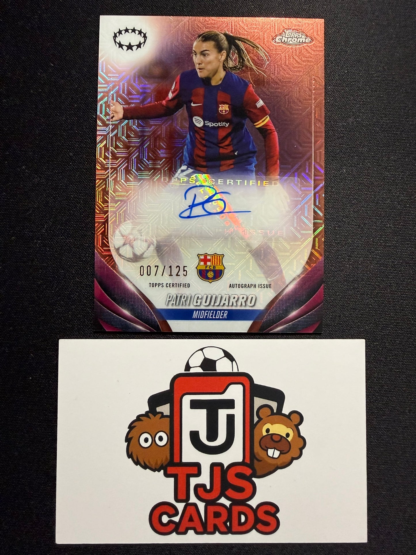 Patri Guijarro - Rose Gold Mojo Auto /125 - TOPPS Chrome UWCL 2023/24