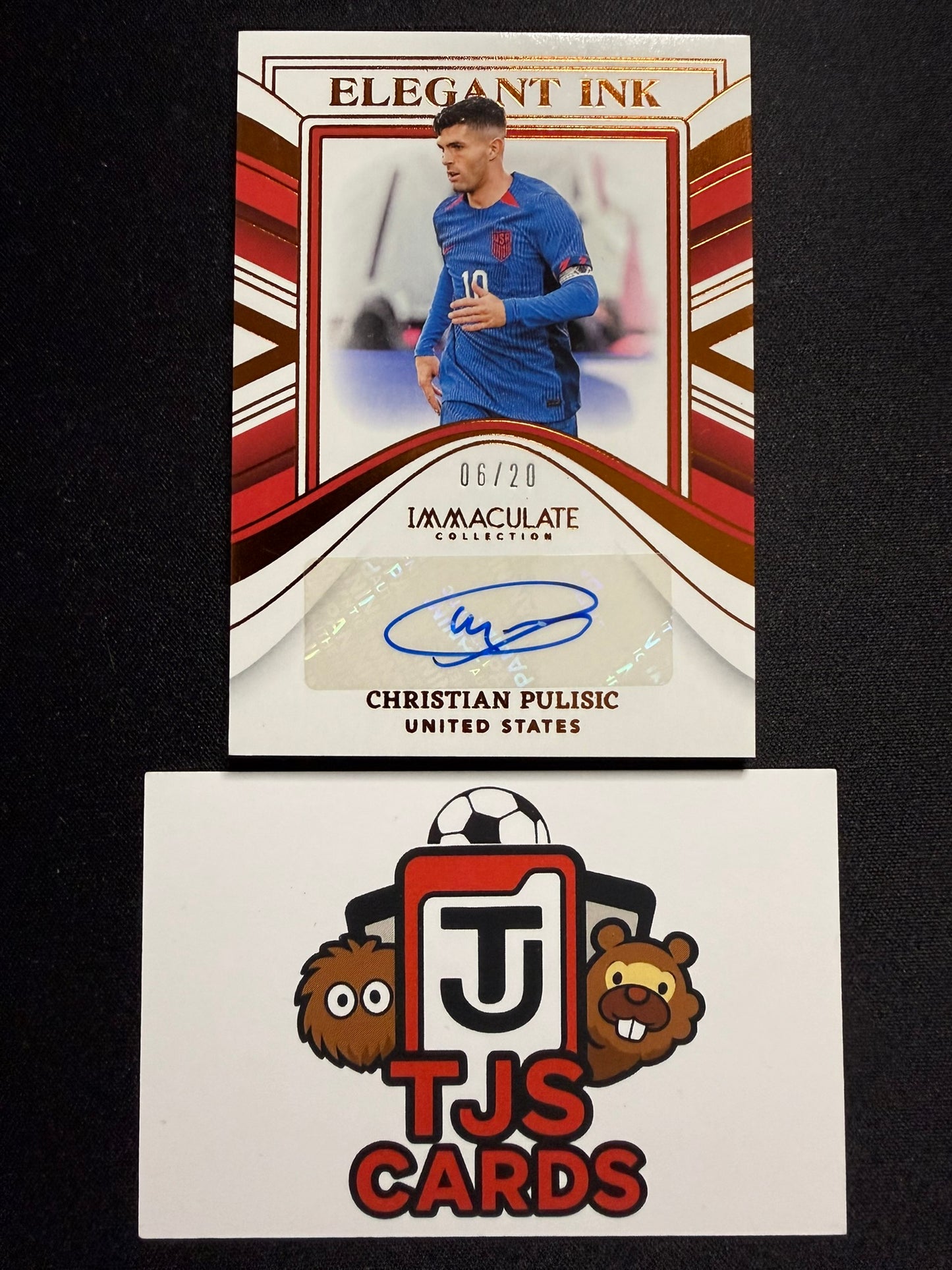 Christian Pulisic - Elegant Ink Auto /20 - Panini Immaculate 2023/24