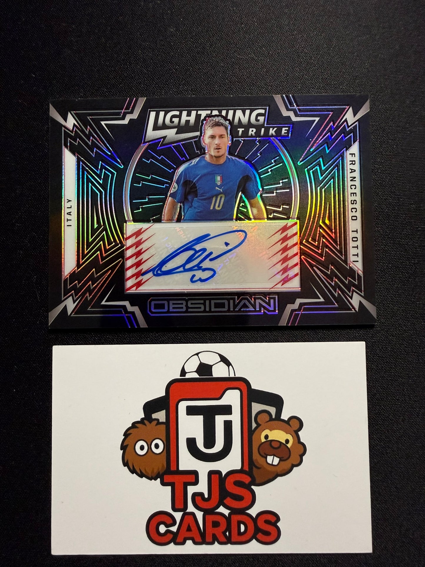 Francesco Totti - Lightning Strike Auto /25 - Panini Obsidian 2021/22