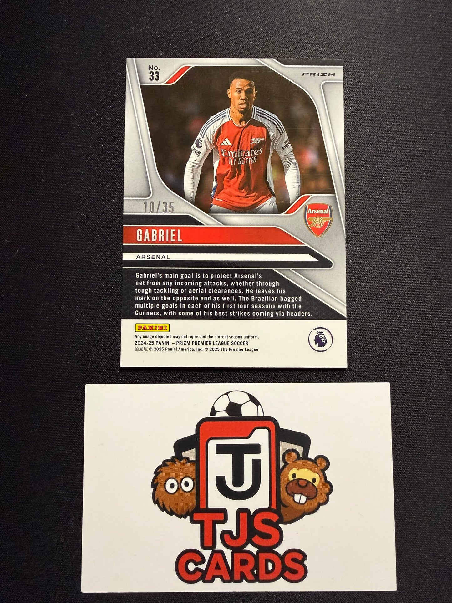 Gabriel - White /35 - Panini Prizm Premier League 2024/25