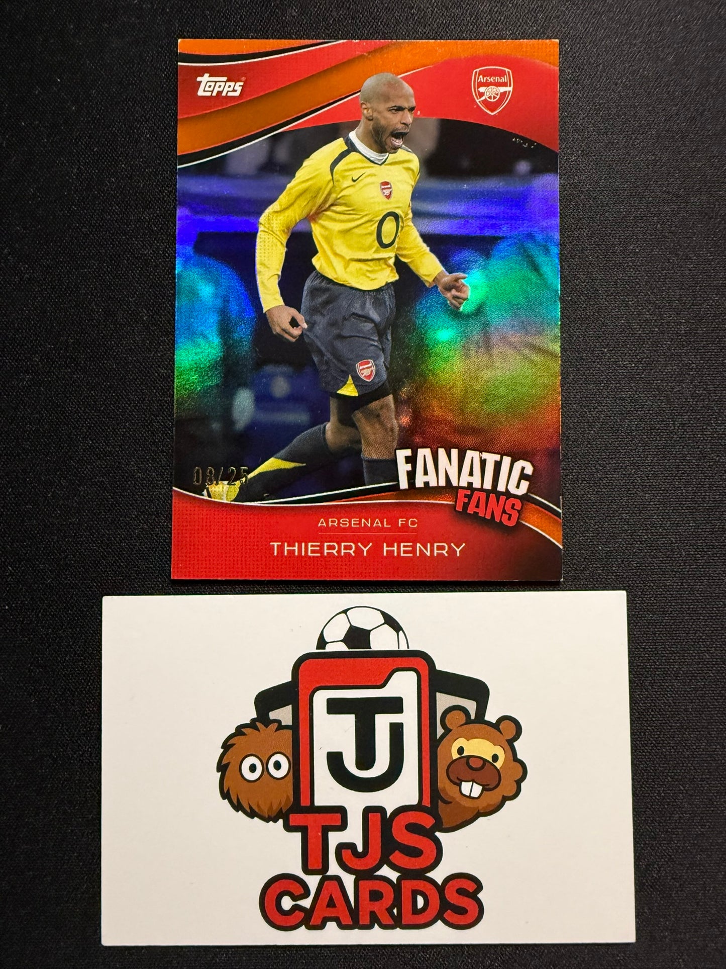 Thierry Henry - Orange Fanatic Fans /25 - TOPPS Arsenal Fan Set 2023/24